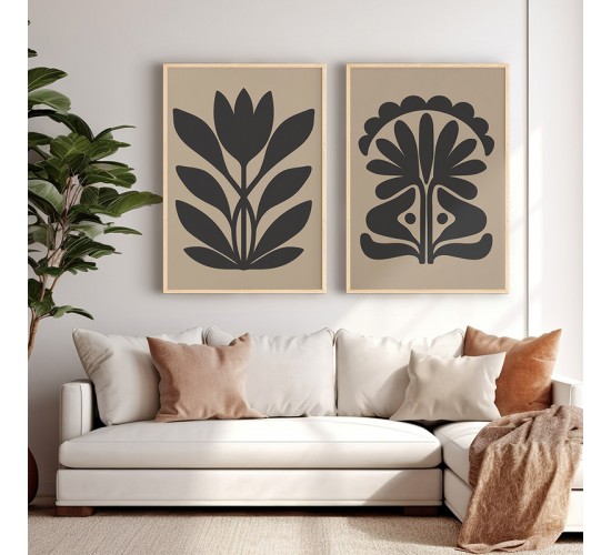 Πίνακας Tianta δίπτυχος με ψηφιακή εκτύπωση και πλαίσιο 33x1.5x48εκ Υλικό: SOLID WOOD - 3MM CARDBOARD 409-000159