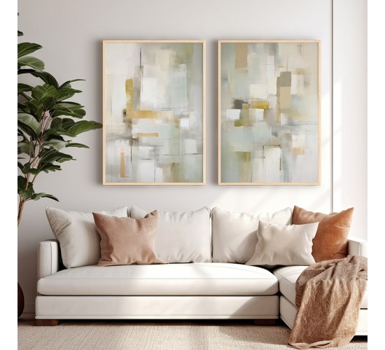 Πίνακας Menaz δίπτυχος με ψηφιακή εκτύπωση και πλαίσιο 33x1.5x48εκ Υλικό: SOLID WOOD - 3MM CARDBOARD 409-000160