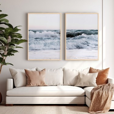 Πίνακας Kaleria δίπτυχος με ψηφιακή εκτύπωση και πλαίσιο 33x1.5x48εκ Υλικό: SOLID WOOD - 3MM CARDBOARD 409-000161