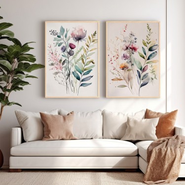 Πίνακας Jeremy δίπτυχος με ψηφιακή εκτύπωση και πλαίσιο 33x1.5x48εκ Υλικό: SOLID WOOD - 3MM CARDBOARD 409-000163