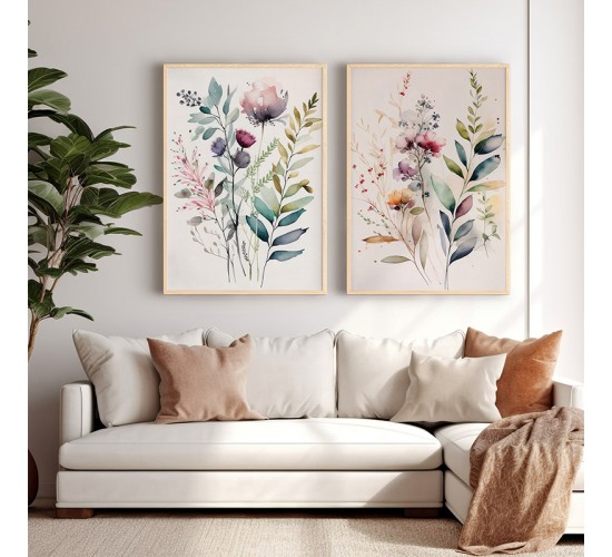 Πίνακας Jeremy δίπτυχος με ψηφιακή εκτύπωση και πλαίσιο 33x1.5x48εκ Υλικό: SOLID WOOD - 3MM CARDBOARD 409-000163