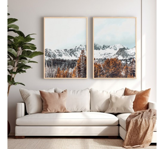 Πίνακας Essen δίπτυχος με ψηφιακή εκτύπωση και πλαίσιο 33x1.5x48εκ Υλικό: SOLID WOOD - 3MM CARDBOARD 409-000166