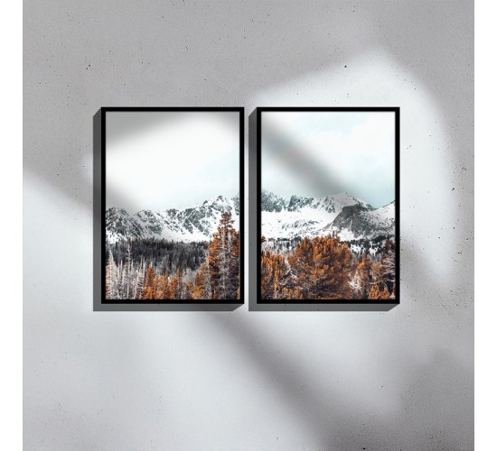 Πίνακας Essen I δίπτυχος με ψηφιακή εκτύπωση και πλαίσιο 33x1.5x48εκ Υλικό: SOLID WOOD - 3MM CARDBOARD 409-000167