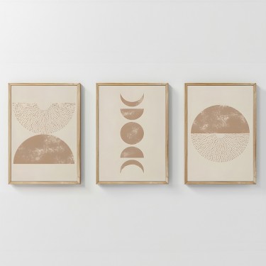 Πίνακας Kriky τρίπτυχος με ψηφιακή εκτύπωση και πλαίσιο 33x1.5x48εκ Υλικό: SOLID WOOD - 3MM CARDBOARD 409-000176