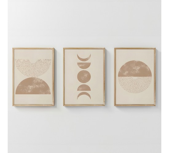 Πίνακας Kriky τρίπτυχος με ψηφιακή εκτύπωση και πλαίσιο 33x1.5x48εκ Υλικό: SOLID WOOD - 3MM CARDBOARD 409-000176