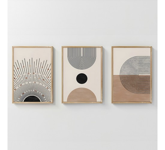 Πίνακας Lagon τρίπτυχος με ψηφιακή εκτύπωση και πλαίσιο 33x1.5x48εκ Υλικό: SOLID WOOD - 3MM CARDBOARD 409-000183