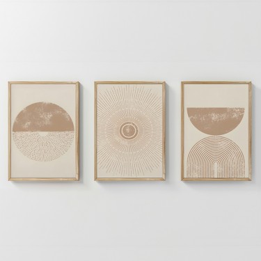 Πίνακας Varenzy τρίπτυχος με ψηφιακή εκτύπωση και πλαίσιο 33x1.5x48εκ Υλικό: SOLID WOOD - 3MM CARDBOARD 409-000185