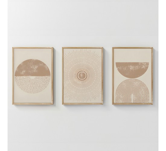 Πίνακας Varenzy τρίπτυχος με ψηφιακή εκτύπωση και πλαίσιο 33x1.5x48εκ Υλικό: SOLID WOOD - 3MM CARDBOARD 409-000185