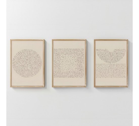 Πίνακας Fouldy τρίπτυχος με ψηφιακή εκτύπωση και πλαίσιο 33x1.5x48εκ Υλικό: SOLID WOOD - 3MM CARDBOARD 409-000186