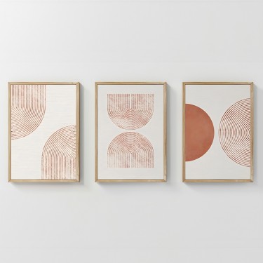 Πίνακας Chilen τρίπτυχος με ψηφιακή εκτύπωση και πλαίσιο 33x1.5x48εκ Υλικό: SOLID WOOD - 3MM CARDBOARD 409-000191