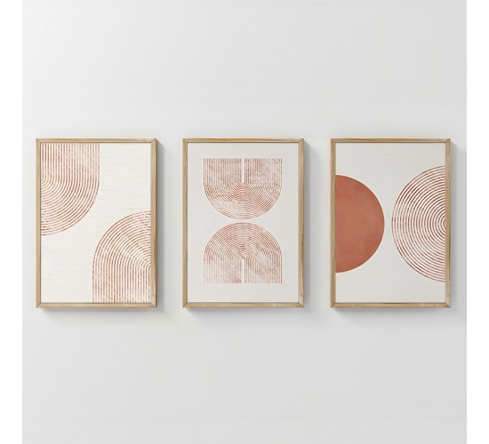 Πίνακας Chilen τρίπτυχος με ψηφιακή εκτύπωση και πλαίσιο 33x1.5x48εκ Υλικό: SOLID WOOD - 3MM CARDBOARD 409-000191