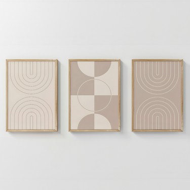 Πίνακας Zenzia τρίπτυχος με ψηφιακή εκτύπωση και πλαίσιο 33x1.5x48εκ Υλικό: SOLID WOOD - 3MM CARDBOARD 409-000193