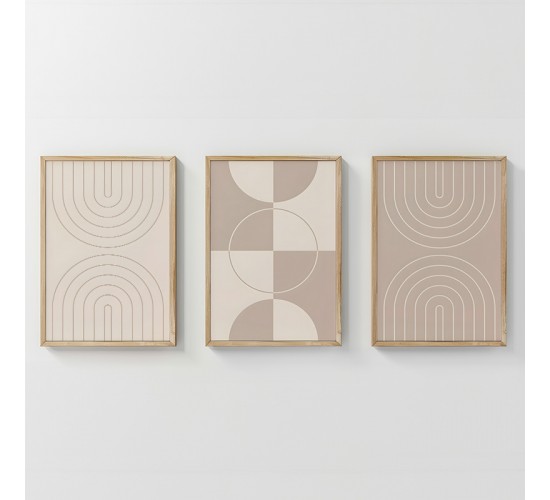 Πίνακας Zenzia τρίπτυχος με ψηφιακή εκτύπωση και πλαίσιο 33x1.5x48εκ Υλικό: SOLID WOOD - 3MM CARDBOARD 409-000193