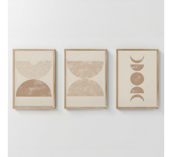 Πίνακας Klipen τρίπτυχος με ψηφιακή εκτύπωση και πλαίσιο 33x1.5x48εκ Υλικό: SOLID WOOD - 3MM CARDBOARD 409-000198