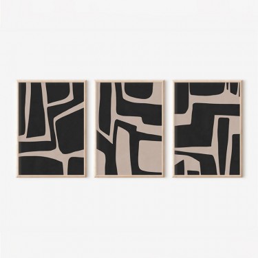 Πίνακας Jelenta τρίπτυχος με ψηφιακή εκτύπωση και πλαίσιο 33x1.5x48εκ Υλικό: SOLID WOOD - 3MM CARDBOARD 409-000205