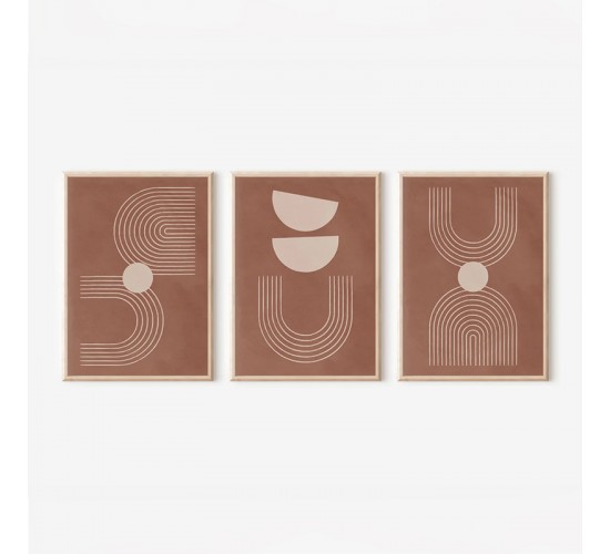 Πίνακας Banba τρίπτυχος με ψηφιακή εκτύπωση και πλαίσιο 33x1.5x48εκ Υλικό: SOLID WOOD - 3 MM CARDBOARD 409-000206