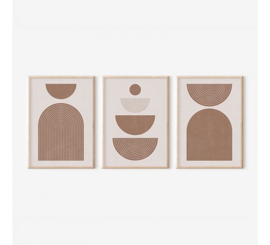 Πίνακας Loana τρίπτυχος με ψηφιακή εκτύπωση και πλαίσιο 33x1.5x48εκ Υλικό: SOLID WOOD - 3MM CARDBOARD 409-000208