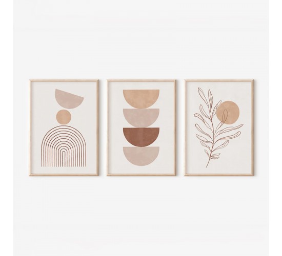 Πίνακας Teronja τρίπτυχος με ψηφιακή εκτύπωση και πλαίσιο 33x1.5x48εκ Υλικό: SOLID WOOD - 3MM CARDBOARD 409-000209