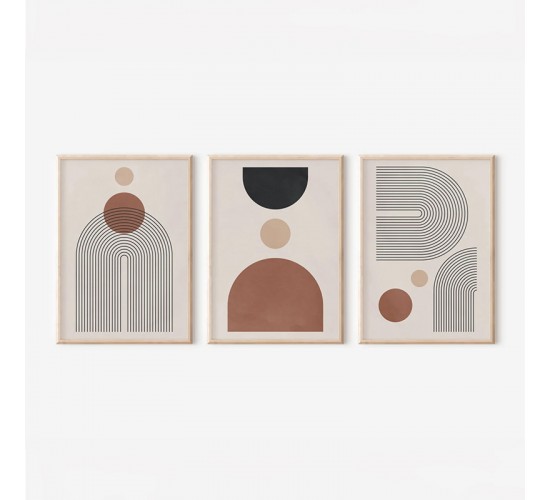 Πίνακας Klentie τρίπτυχος με ψηφιακή εκτύπωση και πλαίσιο 33x1.5x48εκ Υλικό: SOLID WOOD - 3MM CARDBOARD 409-000213