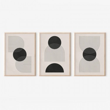 Πίνακας Blomel τρίπτυχος με ψηφιακή εκτύπωση και πλαίσιο 33x1.5x48εκ Υλικό: SOLID WOOD - 3MM CARDBOARD 409-000216