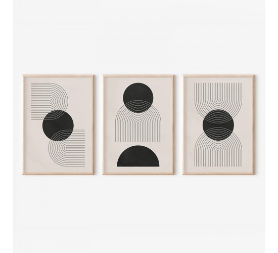 Πίνακας Blomel τρίπτυχος με ψηφιακή εκτύπωση και πλαίσιο 33x1.5x48εκ Υλικό: SOLID WOOD - 3MM CARDBOARD 409-000216