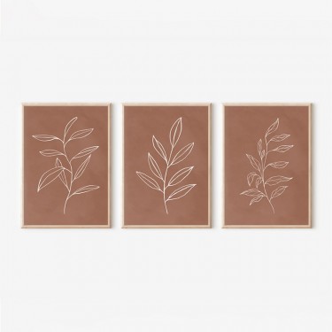 Πίνακας Drifer τρίπτυχος με ψηφιακή εκτύπωση και πλαίσιο 33x1.5x48εκ Υλικό: SOLID WOOD - 3MM CARDBOARD 409-000217