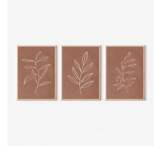 Πίνακας Drifer τρίπτυχος με ψηφιακή εκτύπωση και πλαίσιο 33x1.5x48εκ Υλικό: SOLID WOOD - 3MM CARDBOARD 409-000217