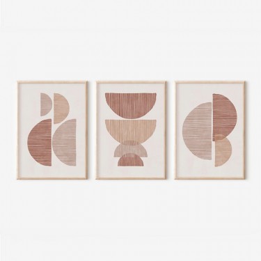 Πίνακας Peria τρίπτυχος με ψηφιακή εκτύπωση και πλαίσιο 33x1.5x48εκ Υλικό: SOLID WOOD - 3MM CARDBOARD 409-000220