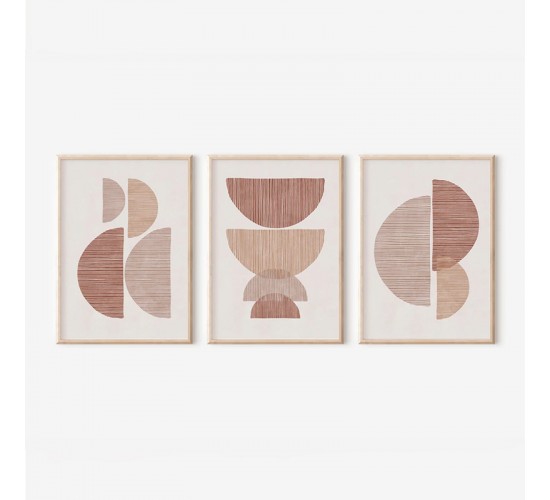 Πίνακας Peria τρίπτυχος με ψηφιακή εκτύπωση και πλαίσιο 33x1.5x48εκ Υλικό: SOLID WOOD - 3MM CARDBOARD 409-000220