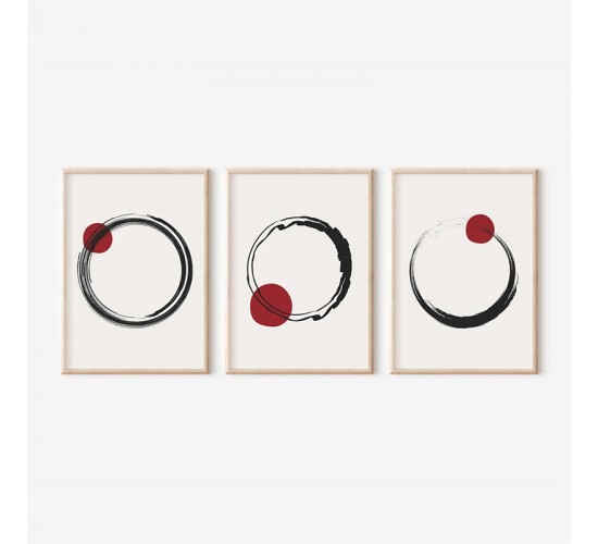 Πίνακας Mistra τρίπτυχος με ψηφιακή εκτύπωση και πλαίσιο 33x1.5x48εκ Υλικό: SOLID WOOD - 3MM CARDBOARD 409-000221