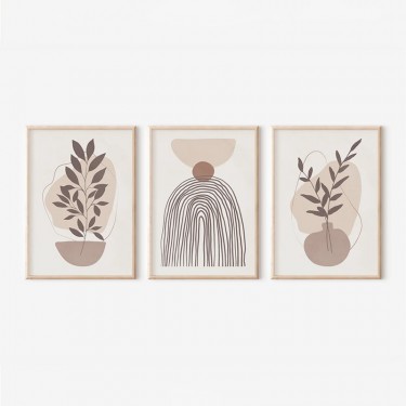 Πίνακας Frendy τρίπτυχος με ψηφιακή εκτύπωση και πλαίσιο 33x1.5x48εκ Υλικό: SOLID WOOD - 3MM CARDBOARD 409-000222