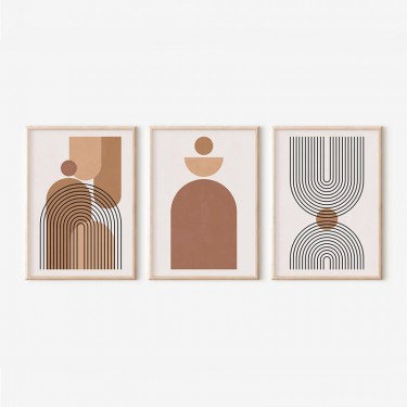 Πίνακας Rexion τρίπτυχος με ψηφιακή εκτύπωση και πλαίσιο 33x1.5x48εκ Υλικό: SOLID WOOD - 3MM CARDBOARD 409-000227