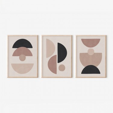 Πίνακας Veyra τρίπτυχος με ψηφιακή εκτύπωση και πλαίσιο 33x1.5x48εκ Υλικό: SOLID WOOD - 3MM CARDBOARD 409-000229