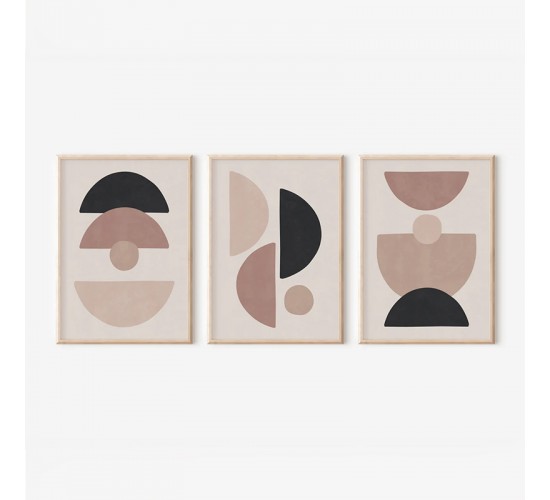 Πίνακας Veyra τρίπτυχος με ψηφιακή εκτύπωση και πλαίσιο 33x1.5x48εκ Υλικό: SOLID WOOD - 3MM CARDBOARD 409-000229