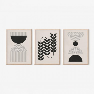 Πίνακας Vanta τρίπτυχος με ψηφιακή εκτύπωση και πλαίσιο 33x1.5x48εκ Υλικό: SOLID WOOD - 3MM CARDBOARD 409-000230