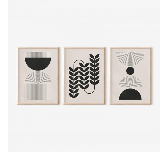 Πίνακας Vanta τρίπτυχος με ψηφιακή εκτύπωση και πλαίσιο 33x1.5x48εκ Υλικό: SOLID WOOD - 3MM CARDBOARD 409-000230