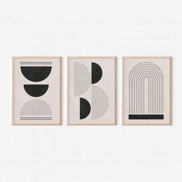 Πίνακας Nuvia τρίπτυχος με ψηφιακή εκτύπωση και πλαίσιο 33x1.5x48εκ Υλικό: SOLID WOOD - 3MM CARDBOARD 409-000234