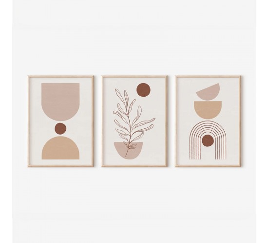 Πίνακας Stijo τρίπτυχος με ψηφιακή εκτύπωση και πλαίσιο 33x1.5x48εκ Υλικό: SOLID WOOD - 3MM CARDBOARD 409-000236