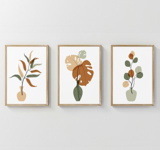 Πίνακας Aural τρίπτυχος με ψηφιακή εκτύπωση και πλαίσιο 33x1.5x48εκ Υλικό: SOLID WOOD - 3MM CARDBOARD 409-000242