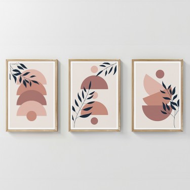 Πίνακας Elun τρίπτυχος με ψηφιακή εκτύπωση και πλαίσιο 33x1.5x48εκ Υλικό: SOLID WOOD - 3MM CARDBOARD 409-000243