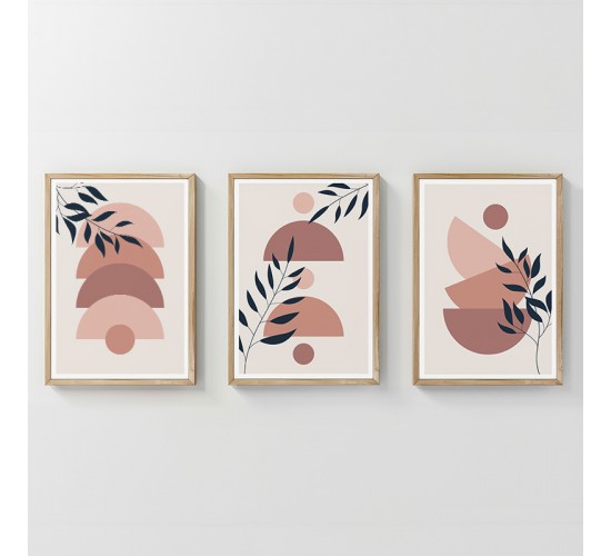 Πίνακας Elun τρίπτυχος με ψηφιακή εκτύπωση και πλαίσιο 33x1.5x48εκ Υλικό: SOLID WOOD - 3MM CARDBOARD 409-000243