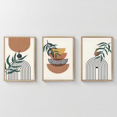 Πίνακας Mylen τρίπτυχος με ψηφιακή εκτύπωση και πλαίσιο 33x1.5x48εκ Υλικό: SOLID WOOD - 3MM CARDBOARD 409-000260