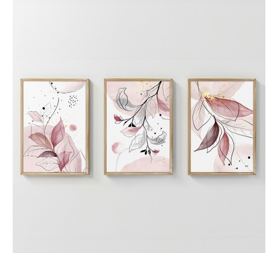 Πίνακας Dralis τρίπτυχος με ψηφιακή εκτύπωση και πλαίσιο 33x1.5x48εκ Υλικό: SOLID WOOD - 3MM CARDBOARD 409-000264