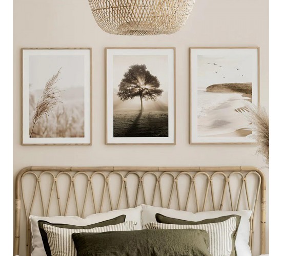 Πίνακας Corven τρίπτυχος με ψηφιακή εκτύπωση και πλαίσιο 33x1.5x48εκ Υλικό: SOLID WOOD - 3MM CARDBOARD 409-000265