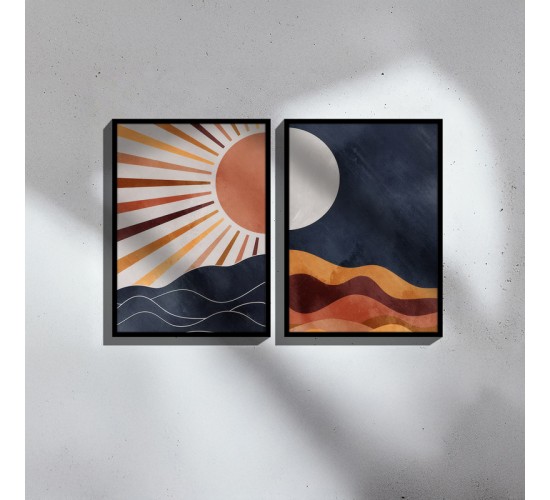 Πίνακας Senty δίπτυχος με ψηφιακή εκτύπωση και πλαίσιο 33x2x48εκ Υλικό: SOLID WOOD - 3MM CARDBOARD 409-000268