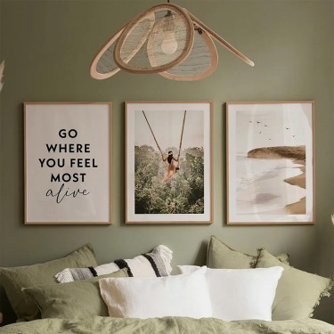 Πίνακας Oralis τρίπτυχος με ψηφιακή εκτύπωση και πλαίσιο 33x1.5x48εκ Υλικό: SOLID WOOD - 3MM CARDBOARD 409-000269