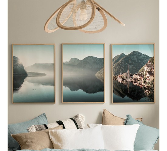 Πίνακας Vynelle τρίπτυχος με ψηφιακή εκτύπωση και πλαίσιο 33x1.5x48εκ Υλικό: SOLID WOOD - 3MM CARDBOARD 409-000270