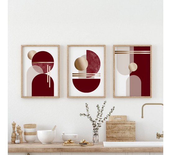 Πίνακας Elvane τρίπτυχος με ψηφιακή εκτύπωση και πλαίσιο 33x1.5x48εκ Υλικό: MULTICOLOR 409-000272