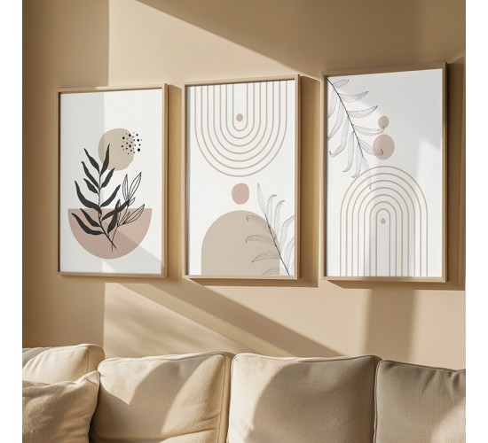 Πίνακας Solyre τρίπτυχος με ψηφιακή εκτύπωση και πλαίσιο 33x1.5x48εκ Υλικό: MULTICOLOR 409-000274