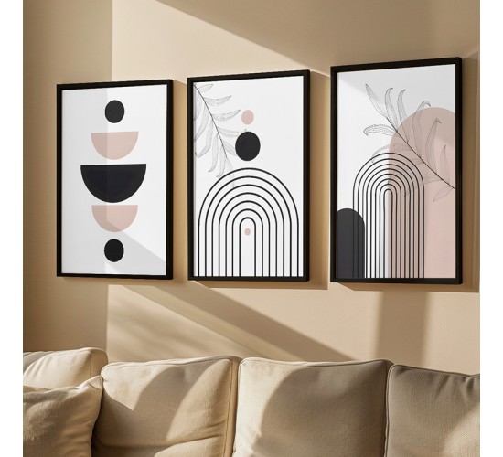 Πίνακας Voren τρίπτυχος με ψηφιακή εκτύπωση και πλαίσιο 33x1.5x48εκ Υλικό: SOLID WOOD - 3MM CARDBOARD 409-000276